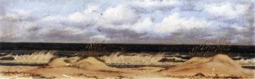 Florida Beach Scene With Sand Dunes, Sea Oats And Surf Artwork by William Aiken Walker
