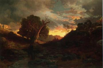The Evening Hunter Artwork by Thomas Moran