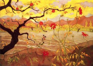 Apple Tree with Red Fruit Artwork by Paul Ranson