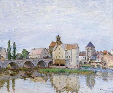 The Moret Bridge In The Sunlight Artwork by Alfred Sisley