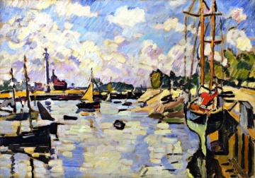 Sailboats At Anchor Artwork by Louis Valtat