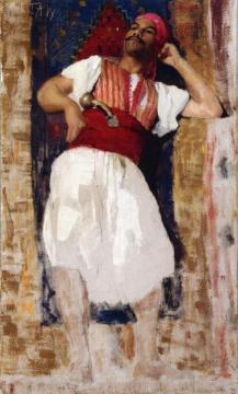 Moorish Figure Artwork by Julian Alden Weir