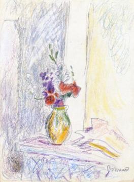 Vase of Flowers Artwork by Pierre Bonnard