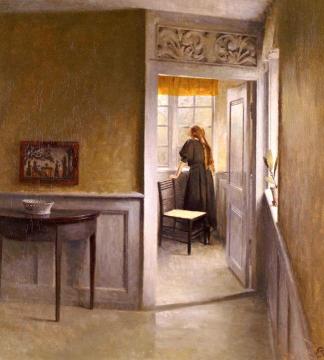 Looking Out The Window Artwork by Peter Ilsted