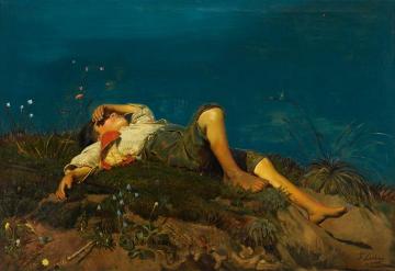 The Summer Meadow Artwork by Fritz von Lenbach