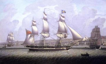 A Frigate Of The Baltic Fleet Off Greenock Artwork by Robert Salmon