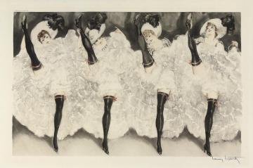 Can-can Artwork by Louis Icart