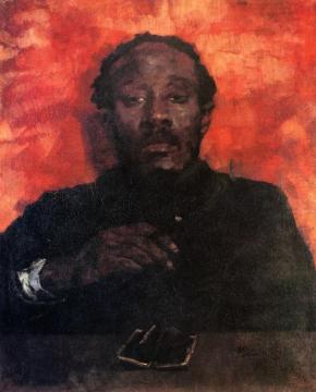 Moor Smoking Artwork by Wilhelm Trübner