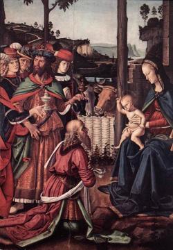 Adoration of the Kings (Epiphany) [detail] Artwork by Pietro Perugino