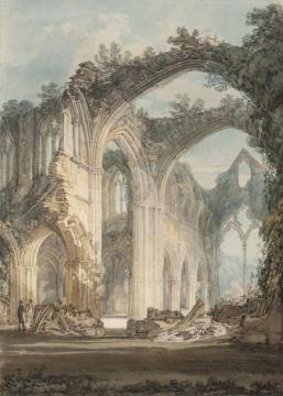 Tintern Abbey: The Crossing And Chancel, Looking Towards The East Window Artwork by Joseph Mallord William Turner