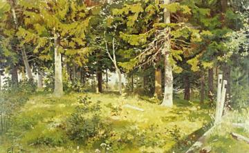 Glade In A Forest Artwork by Ivan Ivanovich Shishkin