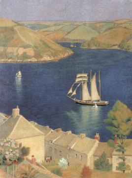 The Three-masted Schooner Artwork by Joseph Edward Southall