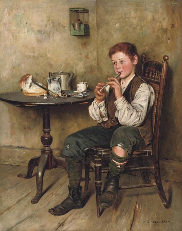 The Penny Whistle Artwork by Charles Spencelayh