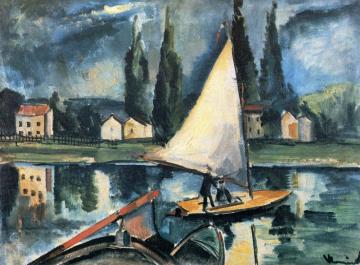 Sailboat On A River Artwork by Maurice De Vlaminck