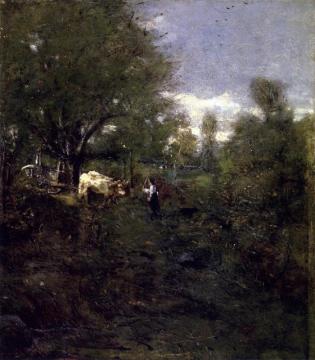 Landscape With Cattle Artwork by Julian Alden Weir