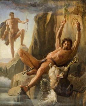 The Liberation Of Prometheus (preliminary Study) Artwork by Carl Heinrich Bloch