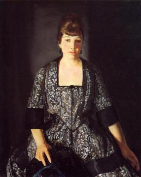 Emma in the Black Print Artwork by George Wesley Bellows