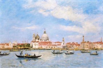 Venice, Entrance to the Grand Canal, the Salute and the Douane Artwork by Eugène-Louis Boudin