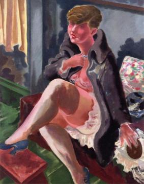 Seated Girl, Lotte Schmalhausen Artwork by George Grosz