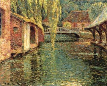 Houses on the River Artwork by Henri Le Sidaner