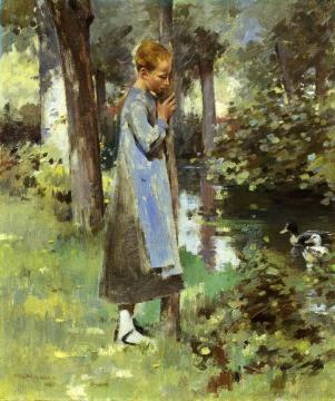 By the River Artwork by Theodore Robinson