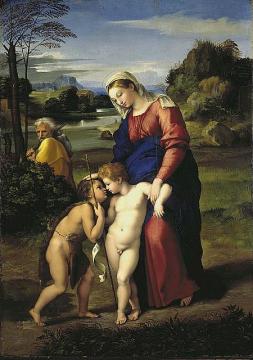 The Holy Father Meeting the Infant Saint John the Baptist Artwork by Raphael