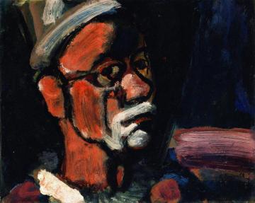 Clown with Glasses Artwork by Georges Rouault