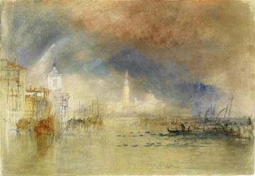 Venice, Looking towards the Dogana and San Giorgio Maggiore, with a Storm Approaching Artwork by Joseph Mallord William Turner