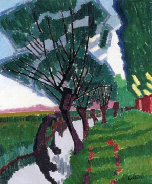Trees On The Banks Of The River Artwork by Auguste Herbin