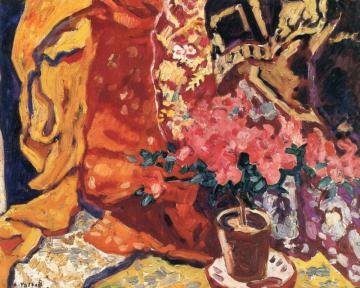 Azaleas With Drapery Artwork by Louis Valtat