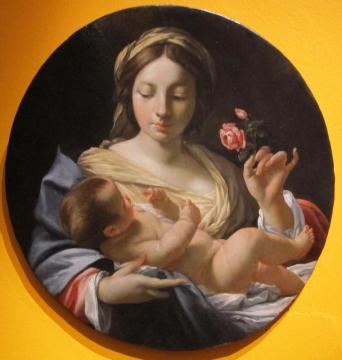 Madonna With A Rose Artwork by Simon Vouet