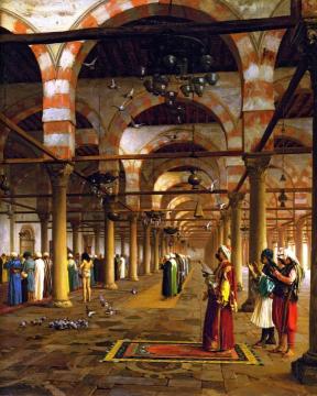 Prayer In The Mosque Artwork by Jean Leon Gerome