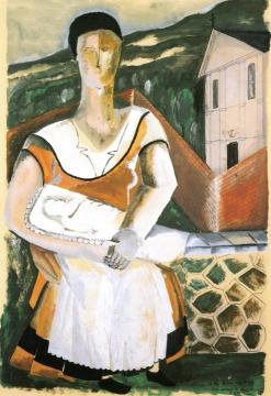 Greek Motherhhood Artwork by Ossip Zadkine