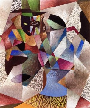 Masked Man With Hat Artwork by Jean Metzinger