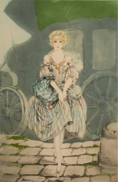 Pretty Lady Artwork by Louis Icart