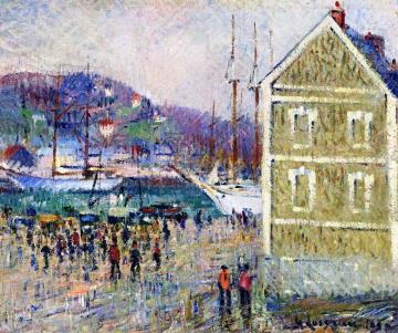 The Berrigny Harbor, Fécamp Artwork by Gustave Loiseau