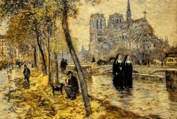 Notre Dame de Paris Artwork by Jean-François Raffaëlli