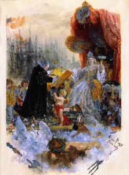 Honorary Citizen's Diploma From Hamburg City Council To G.c. Schwabe Artwork by Adolph von Menzel