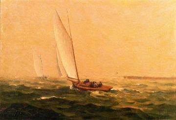 A Windy Sail Artwork by Frank V. Dudley