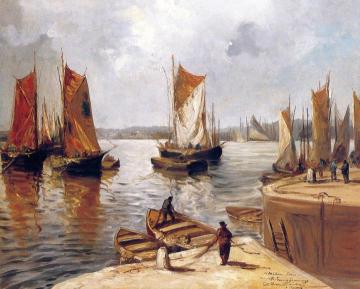 Sailboats in the Port of Toulon Artwork by Emile-othon Friesz