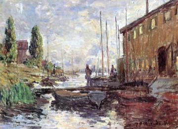 The Harbor in Argenteuil Artwork by Claude Oscar Monet