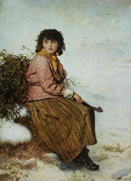 The Mistletoe Gatherer Artwork by Sir John Everett Millais
