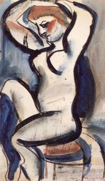 Nude in Blue Stockings Artwork by Georges Rouault