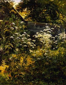 Corner Of An Overgrown Garden Artwork by Ivan Ivanovich Shishkin