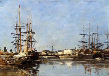 Trouville, the Port Artwork by Eugène-Louis Boudin