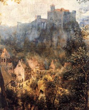 Magpie on the Gallow (detail) Artwork by Pieter Bruegel the Elder