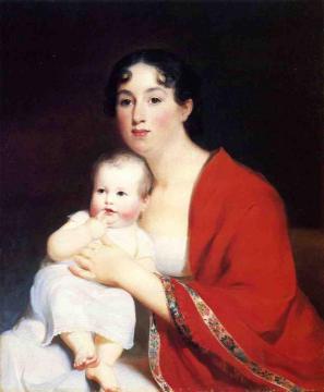 Madame Brujere and Child Artwork by Thomas Sully