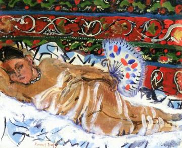 Hindu Woman With Fan Artwork by Raoul Dufy