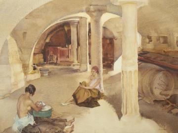 Retreat From The Sun, Algillier, Provence Artwork by Sir William Russell Flint