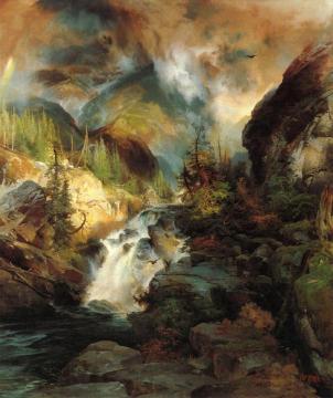 Children of the Mountain Artwork by Thomas Moran